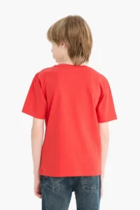 DeFacto Crew Neck Printed Short Sleeve T-Shirt Boy - Image 6