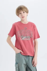 DeFacto Crew Neck Printed Short Sleeve T-Shirt Boy - Image 3