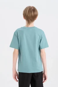 DeFacto Boy's Crew Neck Printed Short Sleeve T-Shirt - Image 5
