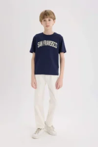 DeFacto Crew Neck Printed Short Sleeve T-Shirt Boy - Image 2