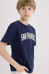 DeFacto Crew Neck Printed Short Sleeve T-Shirt Boy - Image 4