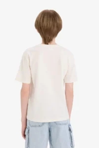 DeFacto Crew Neck Printed Short Sleeve T-Shirt Boy - Image 6