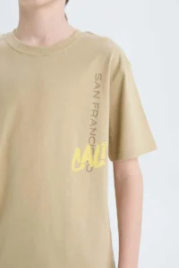 DeFacto Crew Neck Back Printed Short Sleeve T-Shirt Boy - Image 6