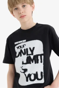 DeFacto Crew Neck Printed Short Sleeve T-Shirt Boy - Image 4