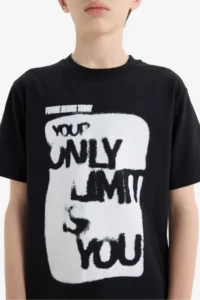 DeFacto Crew Neck Printed Short Sleeve T-Shirt Boy - Image 5