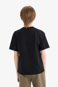 DeFacto Crew Neck Printed Short Sleeve T-Shirt Boy - Image 6