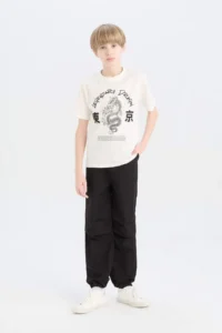 DeFacto Crew Neck Printed Short Sleeve T-Shirt Boy - Image 2