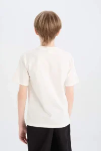 DeFacto Crew Neck Printed Short Sleeve T-Shirt Boy - Image 5