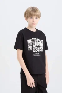 DeFacto Crew Neck Printed Short Sleeve T-Shirt Boy