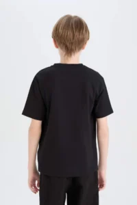 DeFacto Crew Neck Printed Short Sleeve T-Shirt Boy - Image 5