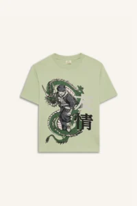 DeFacto Crew Neck Anime Printed Short Sleeve T-Shirt Boy - Image 7