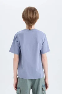 DeFacto Crew Neck Printed Short Sleeve T-Shirt Boy - Image 6
