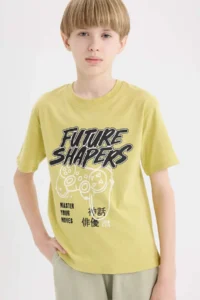 DeFacto Crew Neck Printed Short Sleeve T-Shirt Boy