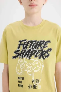 DeFacto Crew Neck Printed Short Sleeve T-Shirt Boy - Image 5