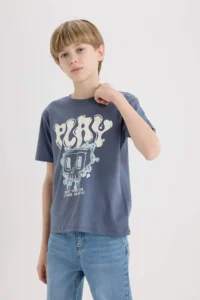 DeFacto Crew Neck Printed Short Sleeve T-Shirt Boy - Image 3