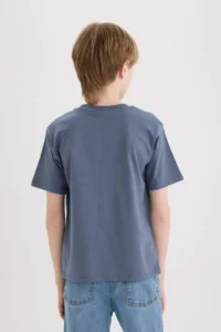 DeFacto Crew Neck Printed Short Sleeve T-Shirt Boy - Image 6