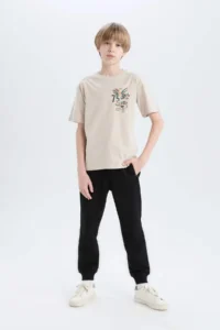 DeFacto Crew Neck Printed Short Sleeve T-Shirt Boy - Image 2