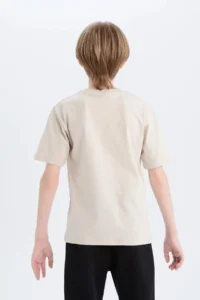 DeFacto Crew Neck Printed Short Sleeve T-Shirt Boy - Image 6