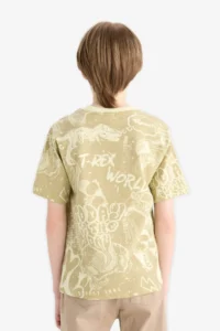DeFacto Crew Neck Patterned Short Sleeve T-Shirt Boy - Image 6