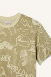 DeFacto Crew Neck Patterned Short Sleeve T-Shirt Boy - Image 8