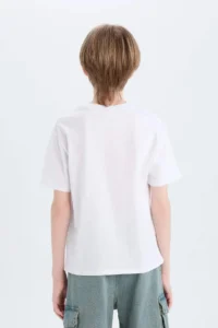 DeFacto Crew Neck Embroidered Short Sleeve T-Shirt Boy - Image 6