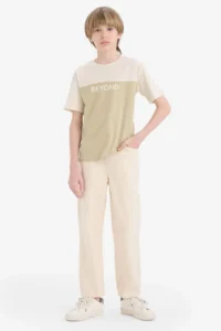 DeFacto Crew Neck Printed Short Sleeve T-Shirt Boy - Image 2