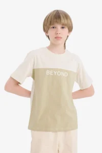 DeFacto Crew Neck Printed Short Sleeve T-Shirt Boy - Image 3