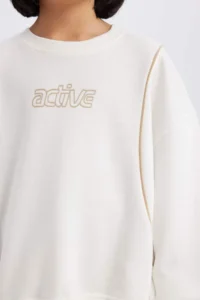 DeFacto Oversize Wide Fit Crew Neck Printed Sweatshirt Girl - Image 5