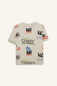 DeFacto Crew Neck Printed Short Sleeve T-Shirt Boy - Image 8