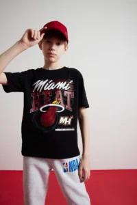 DeFacto NBA Miami Heat Crew Neck Short Sleeve T-Shirt Boy