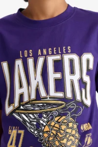 DeFacto NBA Los Angeles Lakers Short Sleeve T-Shirt Boys - Image 6