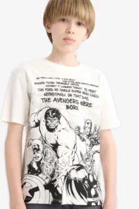 DeFacto Marvel Avengers Crew Neck Short Sleeve T-Shirt Boy - Image 3