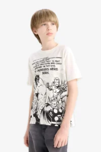 DeFacto Marvel Avengers Crew Neck Short Sleeve T-Shirt Boy - Image 4