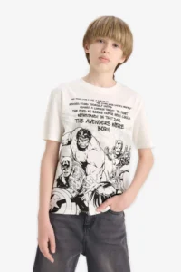 DeFacto Marvel Avengers Crew Neck Short Sleeve T-Shirt Boy - Image 6