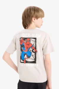DeFacto Marvel Spiderman Crew Neck Short Sleeve T-Shirt Boy