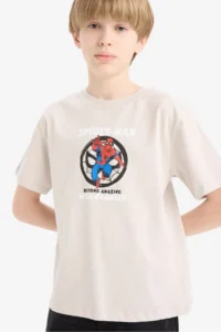 DeFacto Marvel Spiderman Crew Neck Short Sleeve T-Shirt Boy - Image 3
