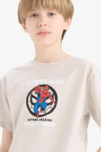 DeFacto Marvel Spiderman Crew Neck Short Sleeve T-Shirt Boy - Image 5