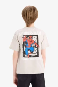 DeFacto Marvel Spiderman Crew Neck Short Sleeve T-Shirt Boy - Image 7