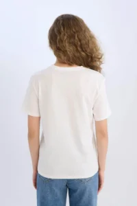 DeFacto White Women T-Shirt D9592AX/WT34 - Image 6