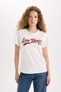 DeFacto 100% Cotton Printed T-Shirt