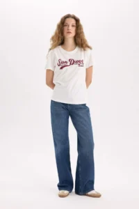 DeFacto 100% Cotton Printed T-Shirt - Image 2