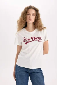 DeFacto 100% Cotton Printed T-Shirt - Image 3