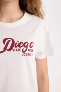 DeFacto 100% Cotton Printed T-Shirt - Image 4