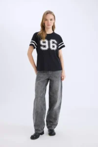 DeFacto 100% Cotton Printed T-Shirt - Image 2