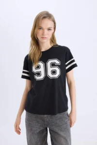 DeFacto 100% Cotton Printed T-Shirt - Image 3