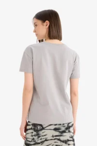 DeFacto Regular Fit Crew Neck Printed Short Sleeve T-Shirt - Image 6