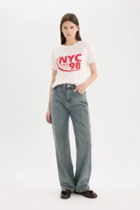 DeFacto 100% Cotton Printed T-Shirt - Image 2