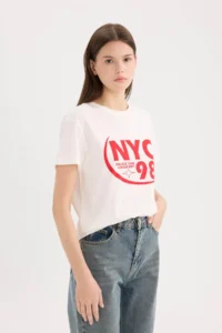 DeFacto 100% Cotton Printed T-Shirt - Image 4