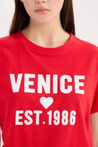 DeFacto Regular Fit Crew Neck Printed Short Sleeve T-Shirt - Image 5