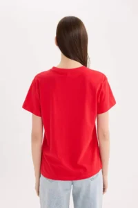 DeFacto Regular Fit Crew Neck Printed Short Sleeve T-Shirt - Image 6